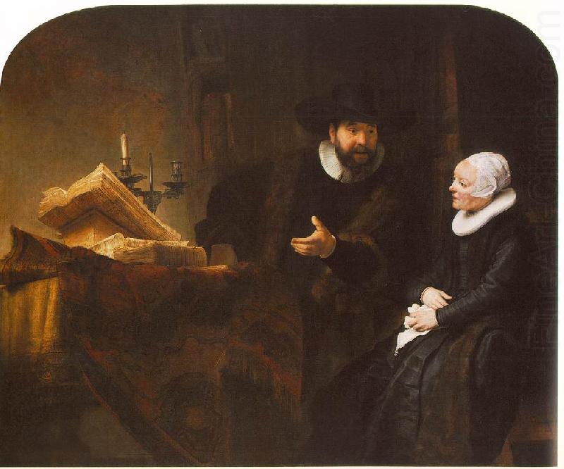 The Mennonite Minister Cornelis Claesz. Anslo in Conversation with his Wife, Aaltje D, REMBRANDT Harmenszoon van Rijn